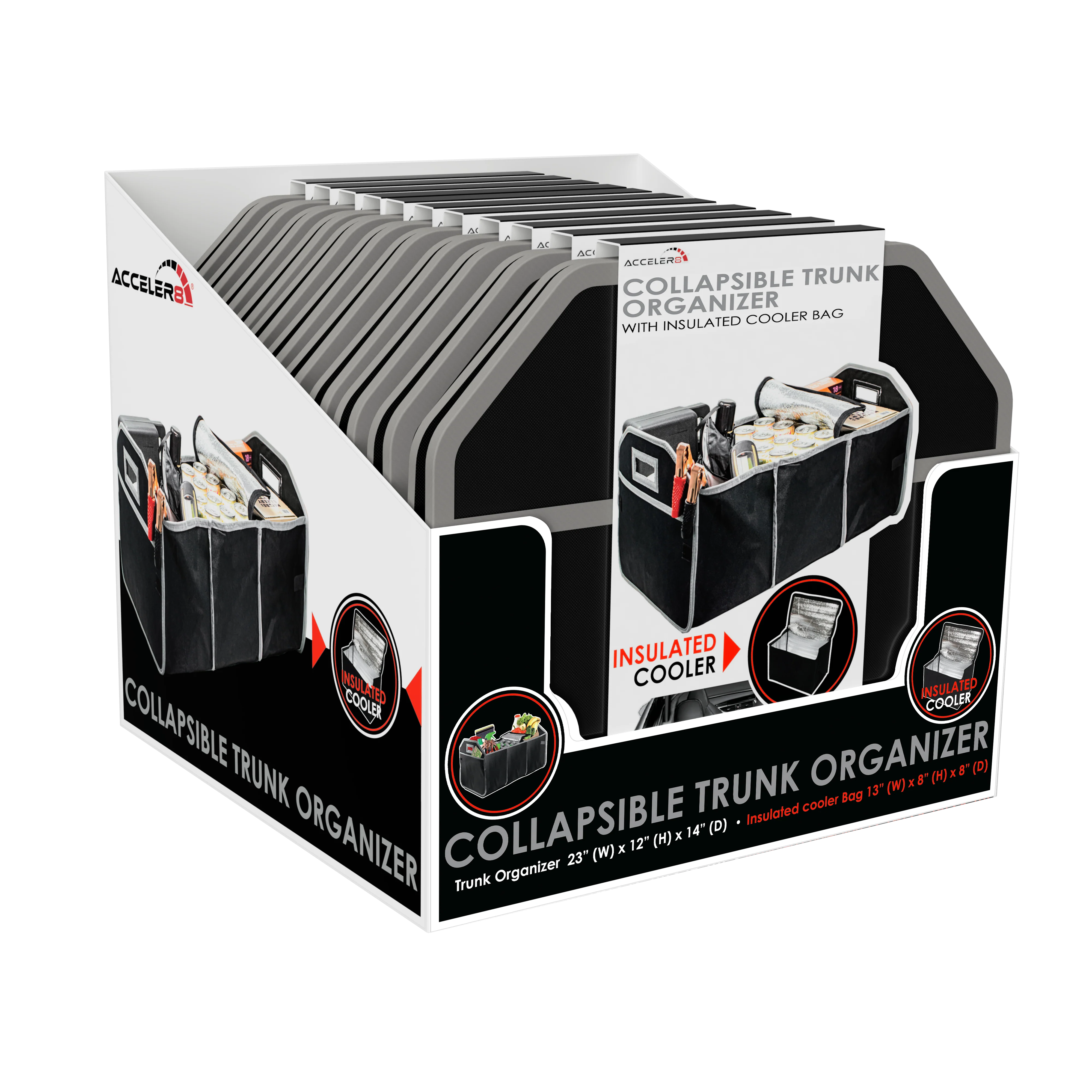 Auto Trunk Collapsible Organizer with Beverage Cooler - Image 4