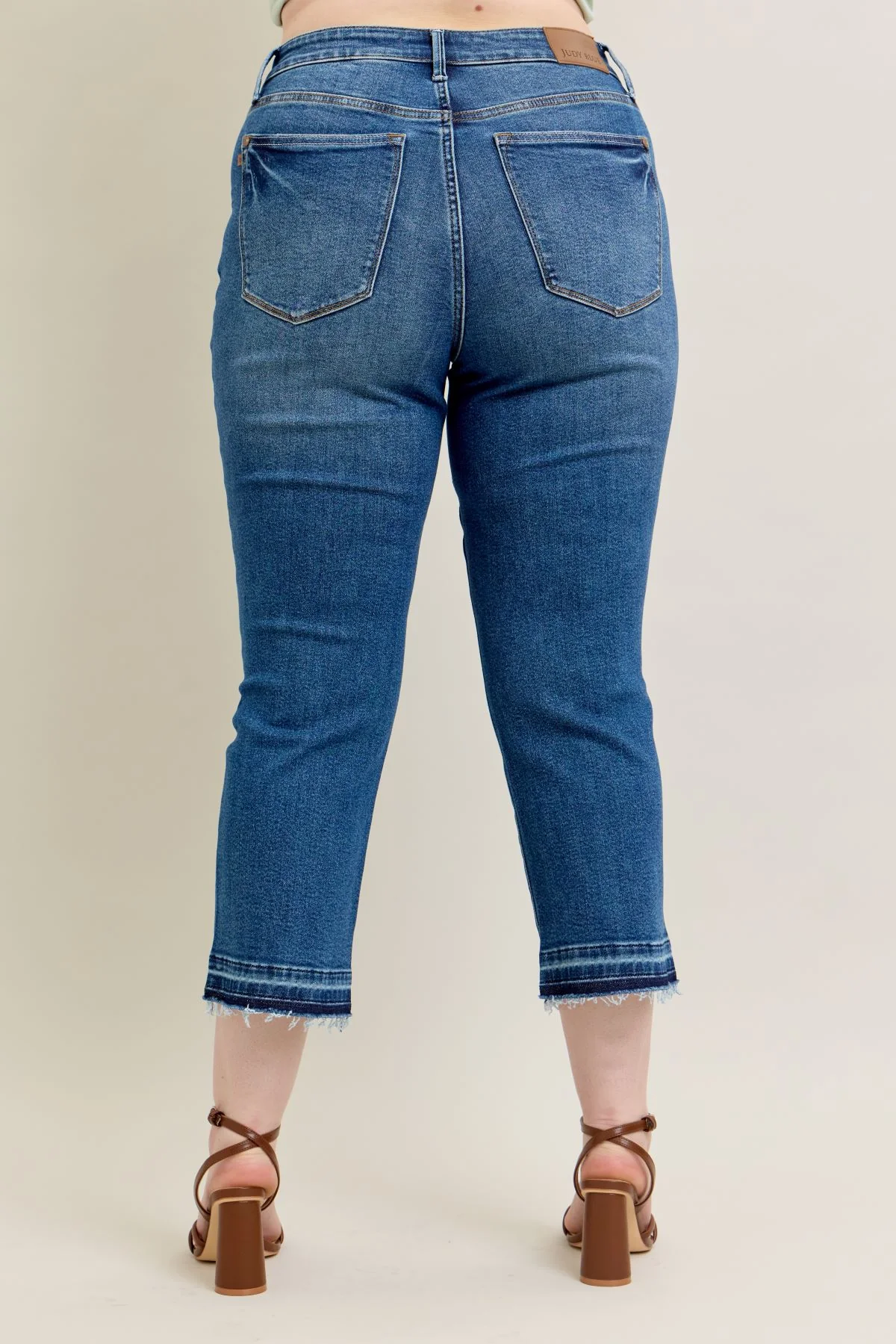 Plus Judy Blue High Waist Release Hem Kick Flare - Image 3