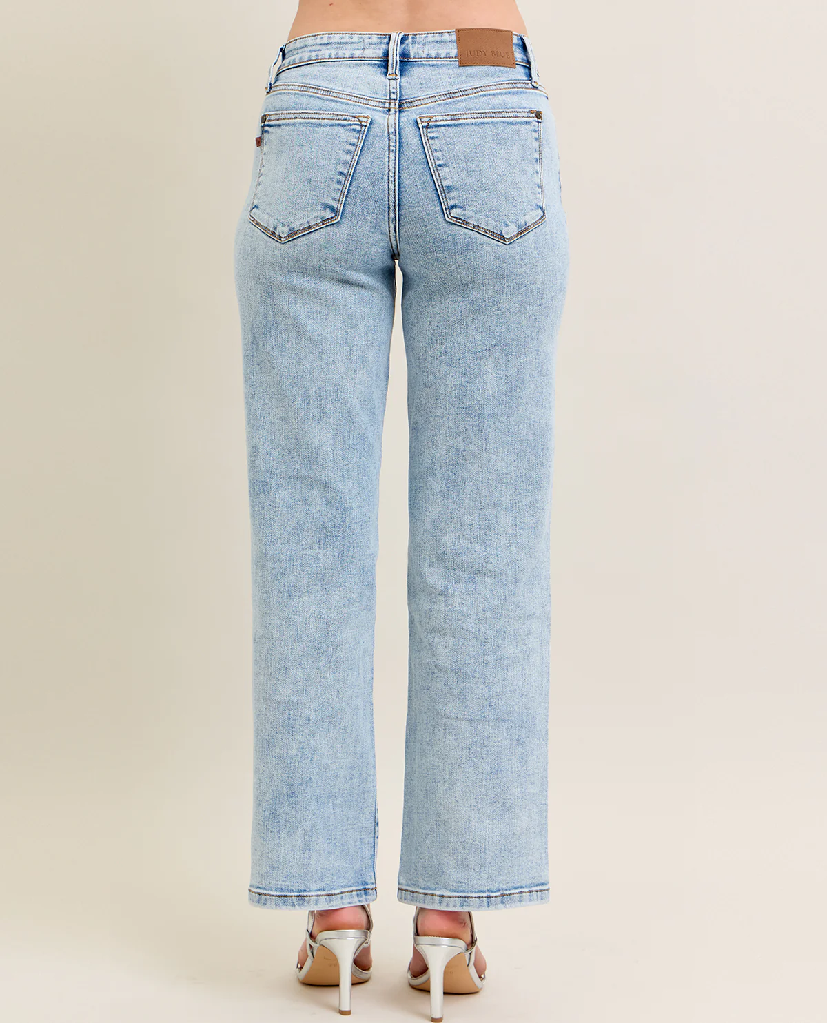 Judy Blue High Waist Stone Wash Straight Fit Jean - Image 4