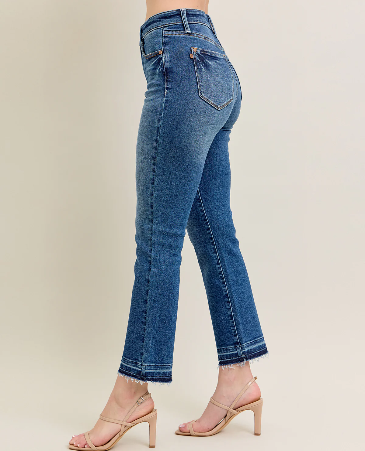 Judy Blue High Waist Vintage Wash Kick Flare Jeans - Image 3
