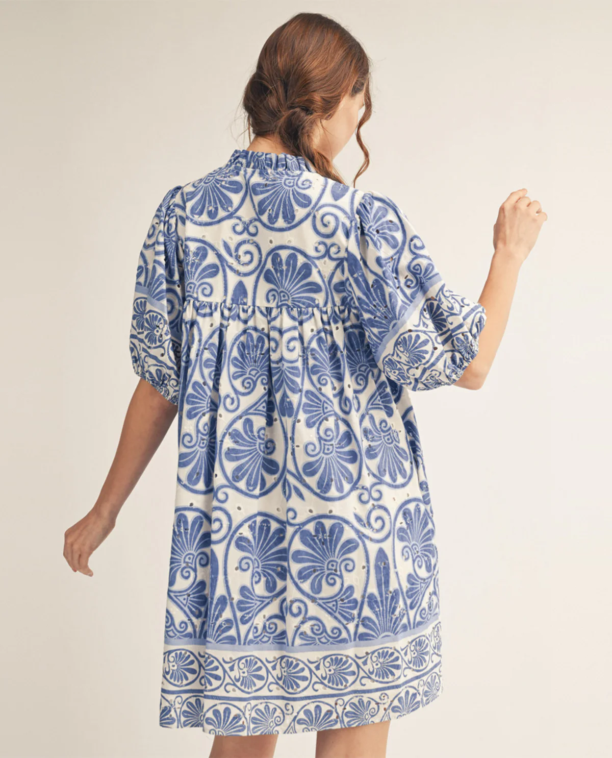 Jodifl Floral Print Dress Blue - Image 3