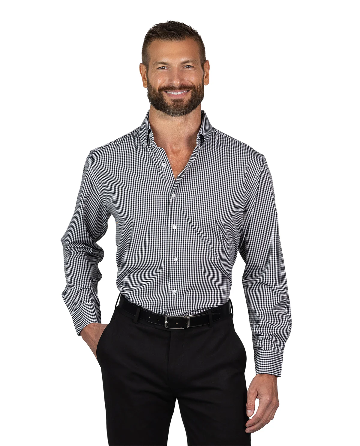 Nautica Men's Black & White Long Sleeve Super Shirt - Image 4