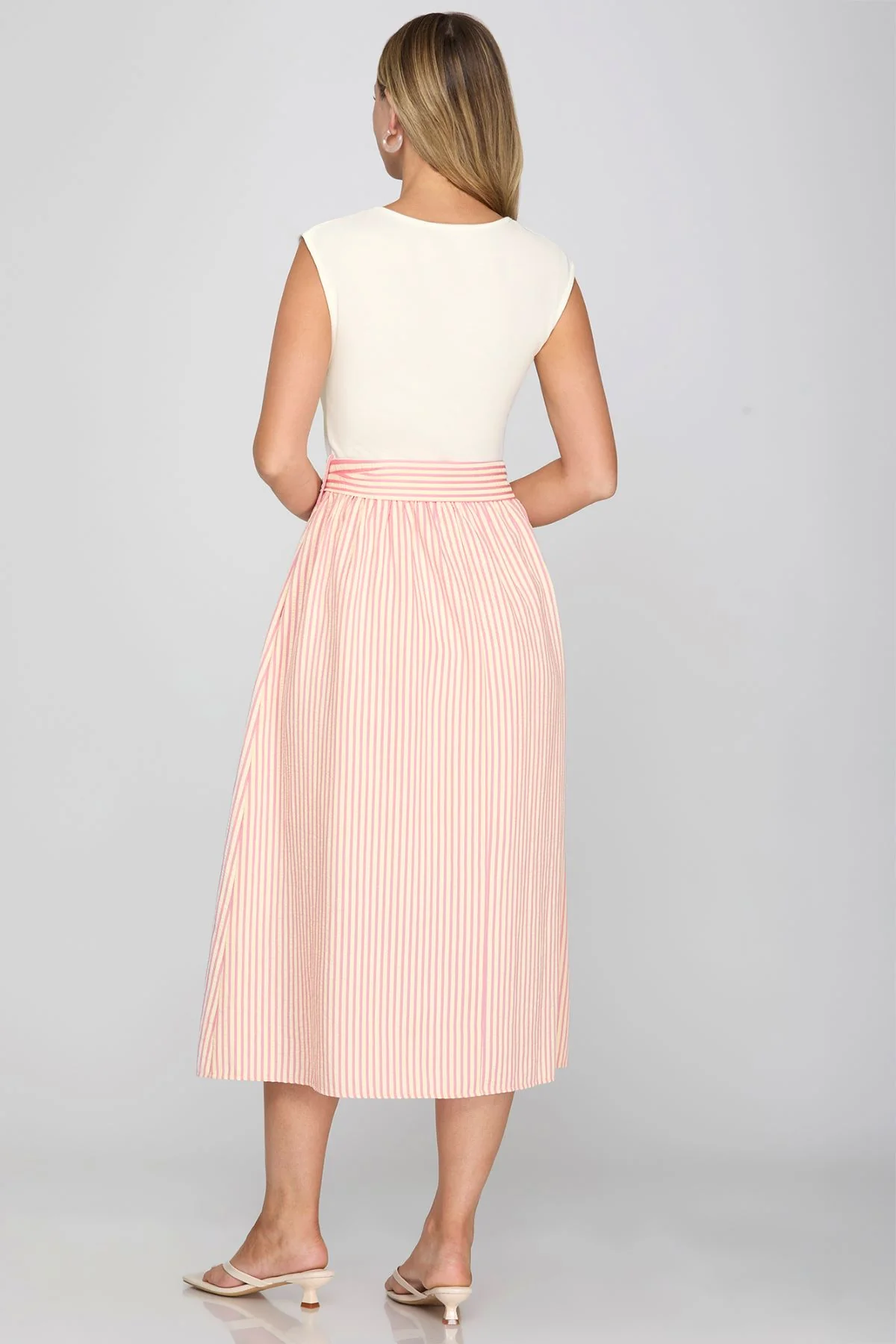 She and Sky Knit To Woven Dress - Image 3