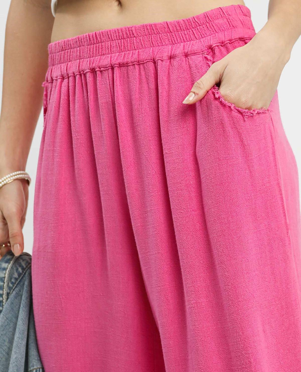 Umgee Linen Wide Leg Pant - Image 4